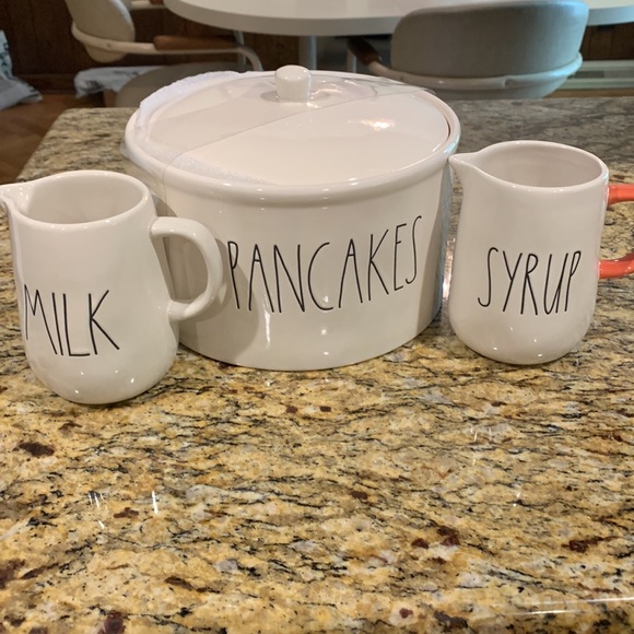 NWT Rae Dunn bundle PANCAKES, SYRUP, MILK - Picture 2 of 9